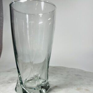 Twisted Clear Beer Pilsner Hi Ball Bar Glass 12oz Heavy Hexagon Base Replacement